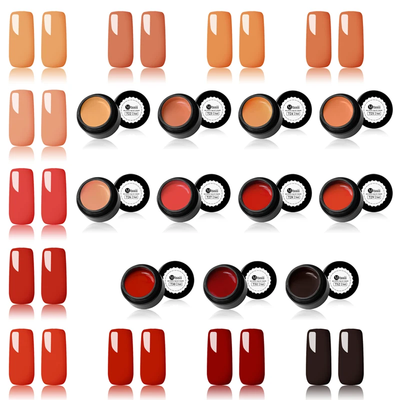 

Mtssii 2018 Hot Sale 5ml 1pc Nail Gel Polish 148 Pure Colors Nail Gel Lacquer Fast Dry UV Nail Art Soak Off Gel Nail Art Decorat