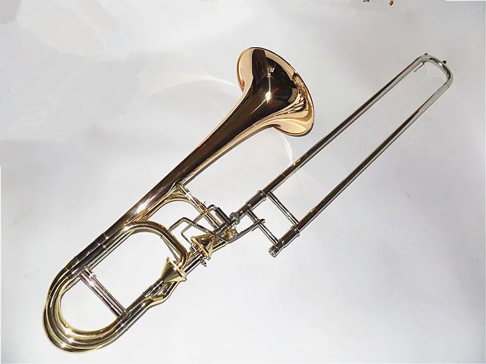 Bb/F/Eb/D Double Thayer Valves Trombone Brass Body Lacquer with Case and mouthpiece Musical instruments Shipping time 8-15 days