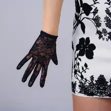 Женское платье, для весны и лета с тонким кружевным солнцезащитные перчатки женский сексуальный кружевной вождения Перчатки женские короткие перчатки с защитой UV R1792