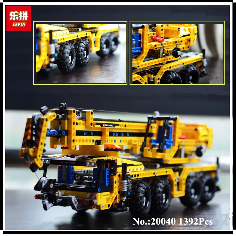 

IN STOCK Lepin 20040 1392Pcs Technic Mechanical Series The Moving Crane Set Educational Building Blocks Bricks Toys Model Gift