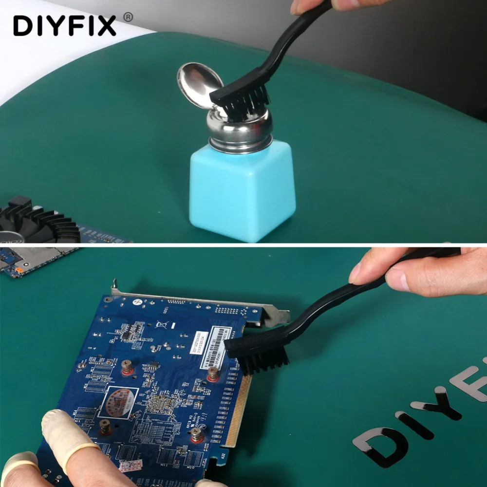 DIYFIX 17 см Антистатическая щетка для пыли жесткая щетка для чистки BGA SMT печатная плата инструмент для ремонта