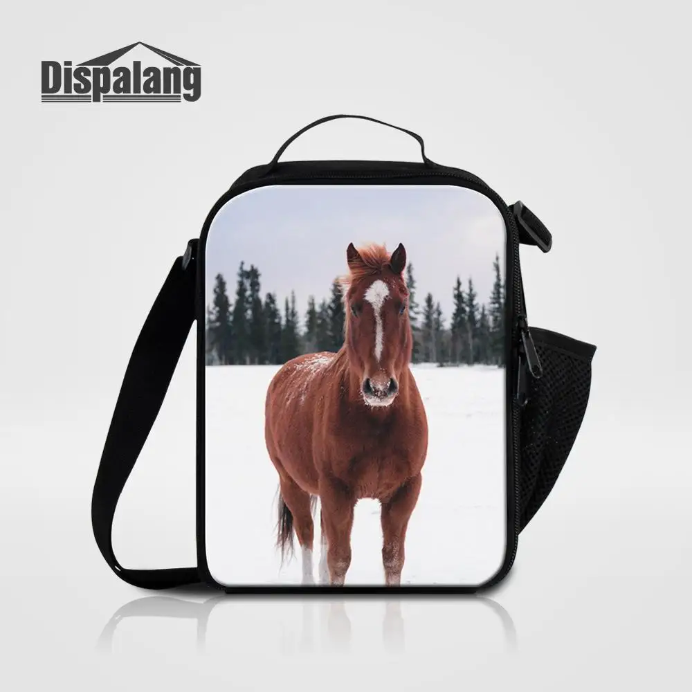Lunch Bag3 Переносные сумки для обедов для студентов, животные, лошадь, единорог, печать, Термосумка-холодильник для мальчика, девочки, маленький контейнер для еды для пикника, Ланч-бокс для хранения - Цвет: Lunch Bag3