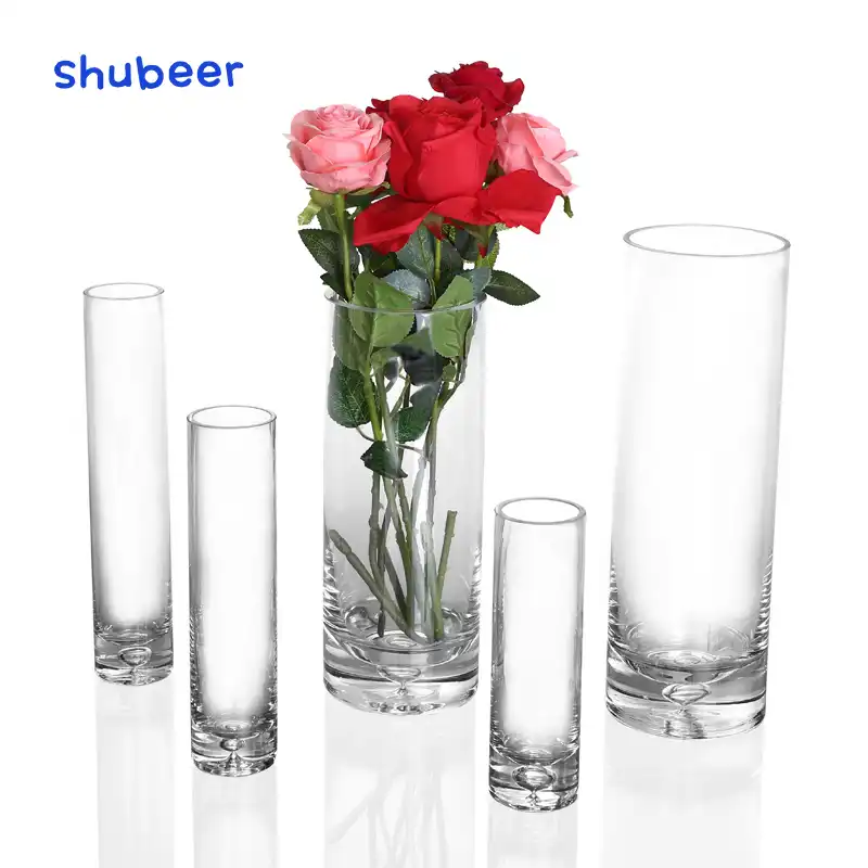 1pcs Small Flower Vase Tall Transparent Vases For Wedding
