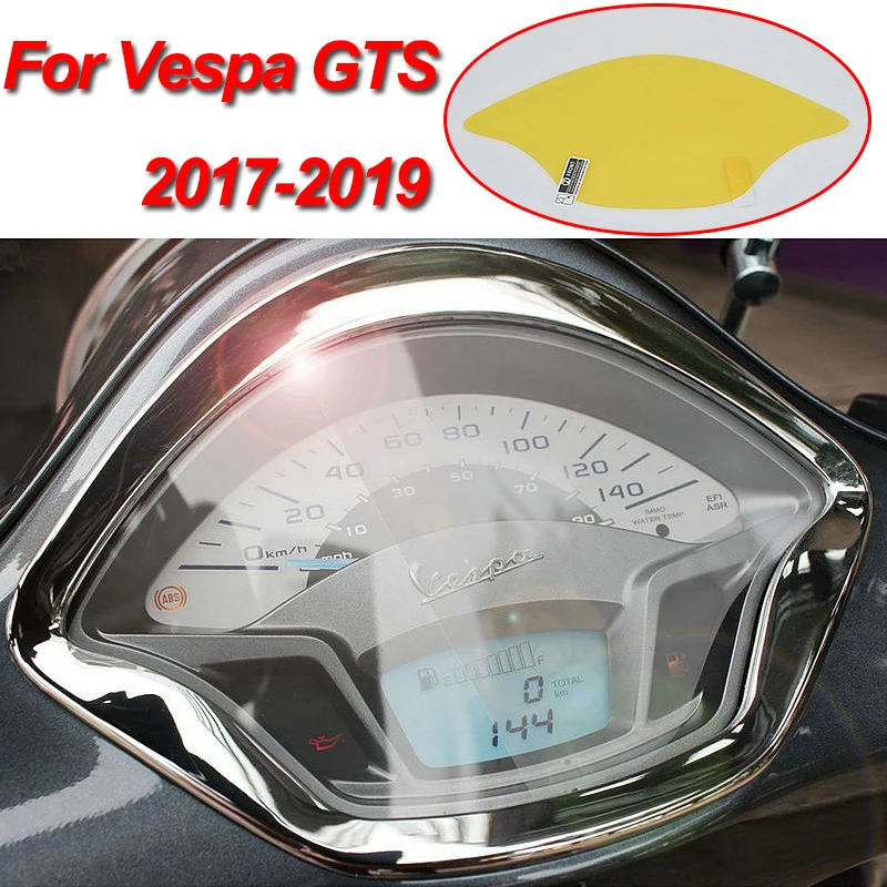  GTS moto Cluster Scratch Protection Film Instrument Dashboard Cover Guard TPU Blu-ray for Vespa 2017-2019 GTS (1)