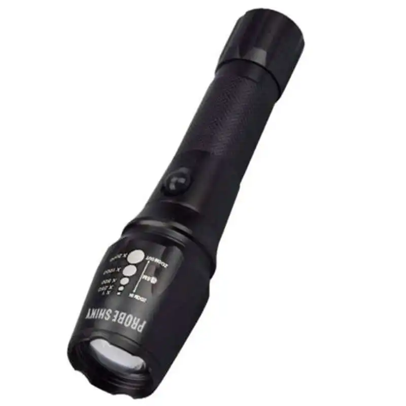 PROBE SHINY G700 X800 Zoomable XML T6 LED Tactical Flashlight lanterna led recarregavel+18650AAA Battery+Charger+Case #3S27 (2)