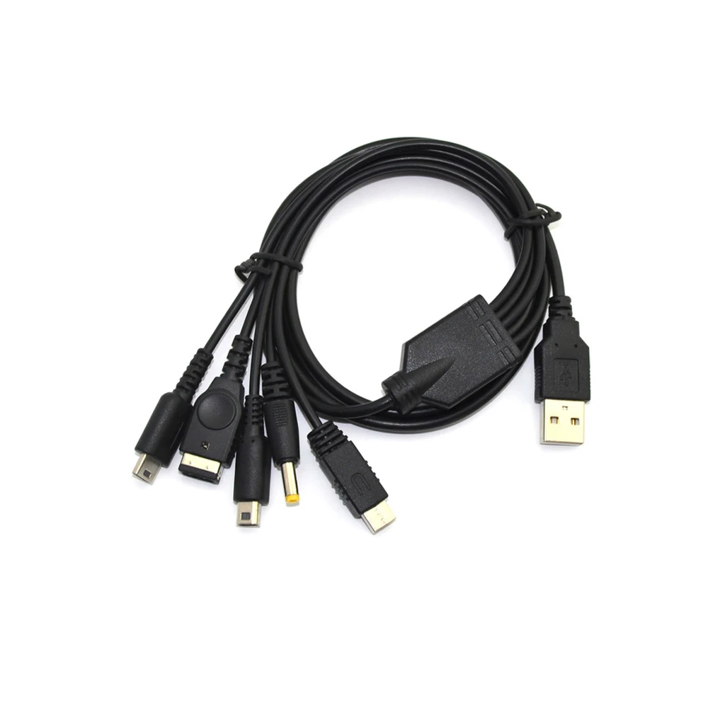 Ruitroliker 5pcs 1.2m 5 in 1 USB Game Charger Charging Cable Cords