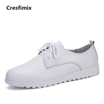 

Cresfimix women fashion comfortable white lace up shoes sapatos femininas female cool spring & autumn shoes leisure shoes b2145