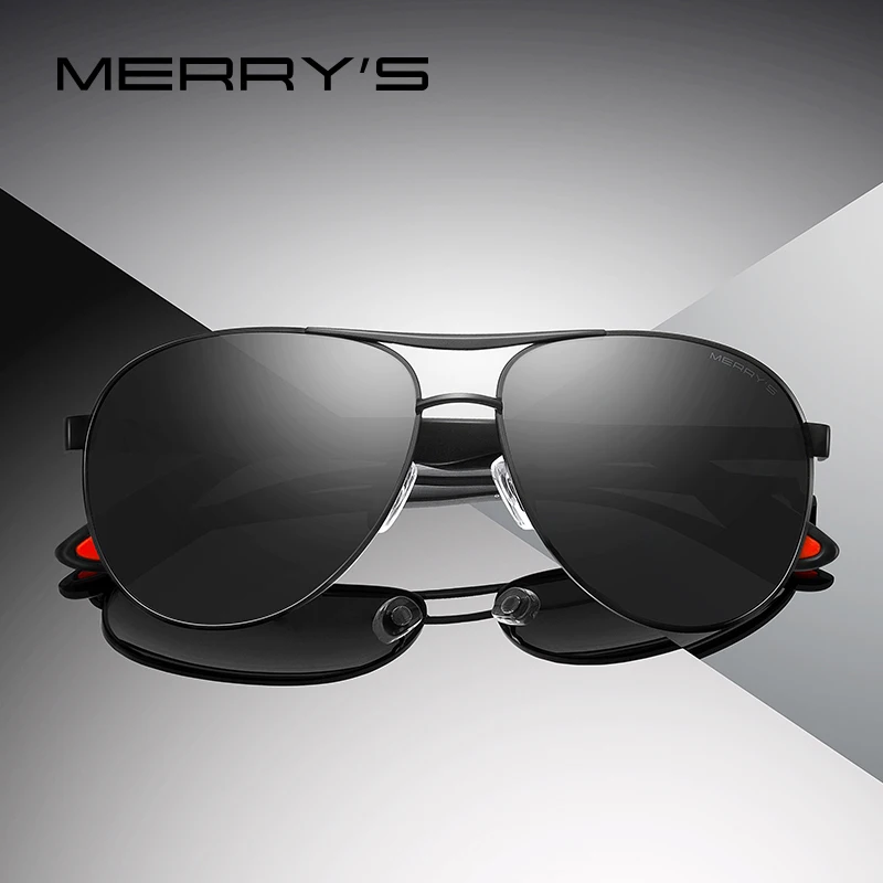 

MERRYS DESIGN Men Classic Pilot Sunglasses HD Polarized Sun glasses For Driving TR90 Legs UV400 Protection S8125