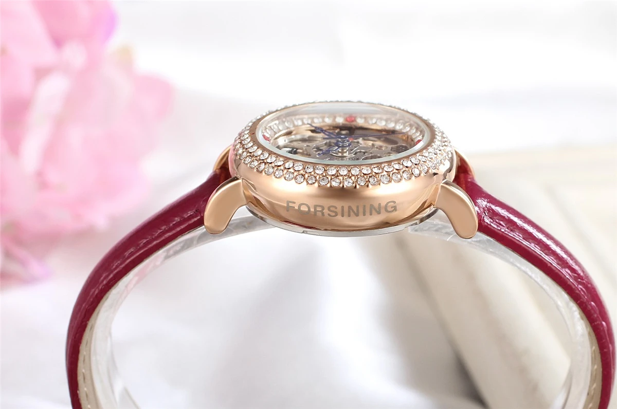 Feminino Pulseira de Couro Senhoras Relógio de