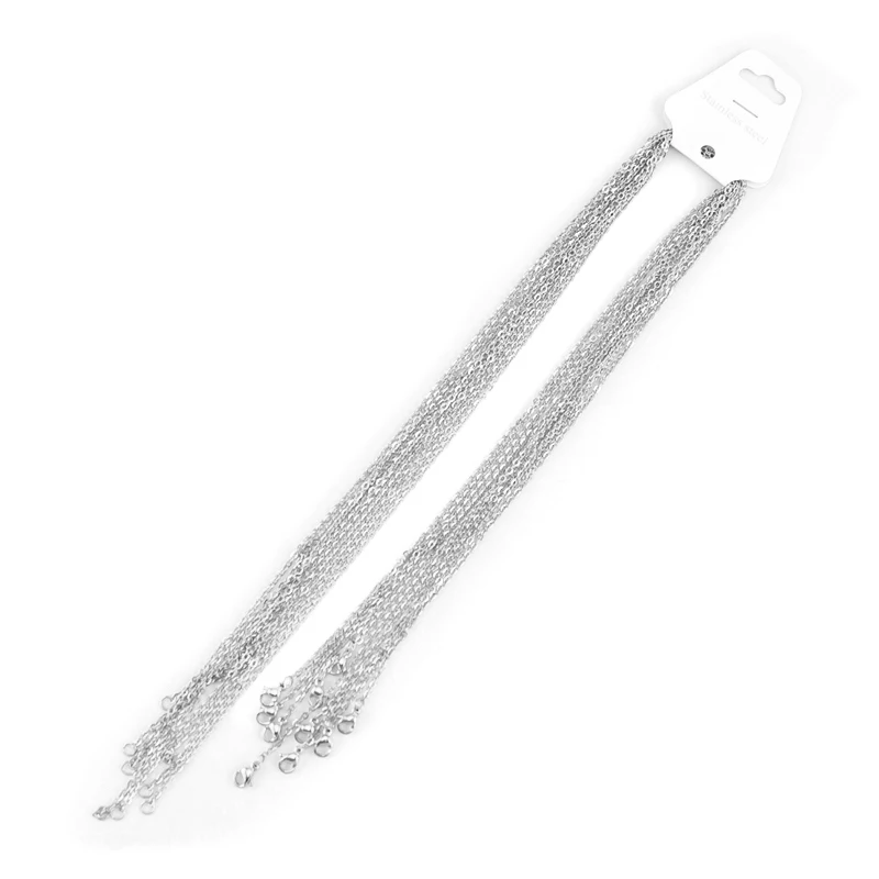 10pcs Wholesale 2mm/1.5mm High Quality Stainless Steel Rolo Links Chain Bulk Long Necklace Acero Inoxidable Cadenas | Украшения и