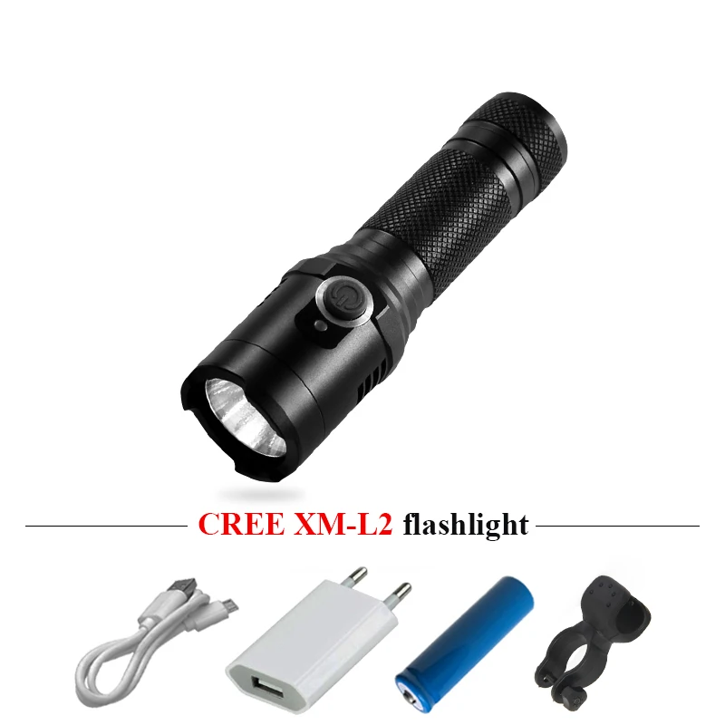 

6000lm LED Flashlight Super Bright CREE XML L2 Waterproof USB Torch Charge Magnet Tactical Flashlight Fishing 18650 Battery