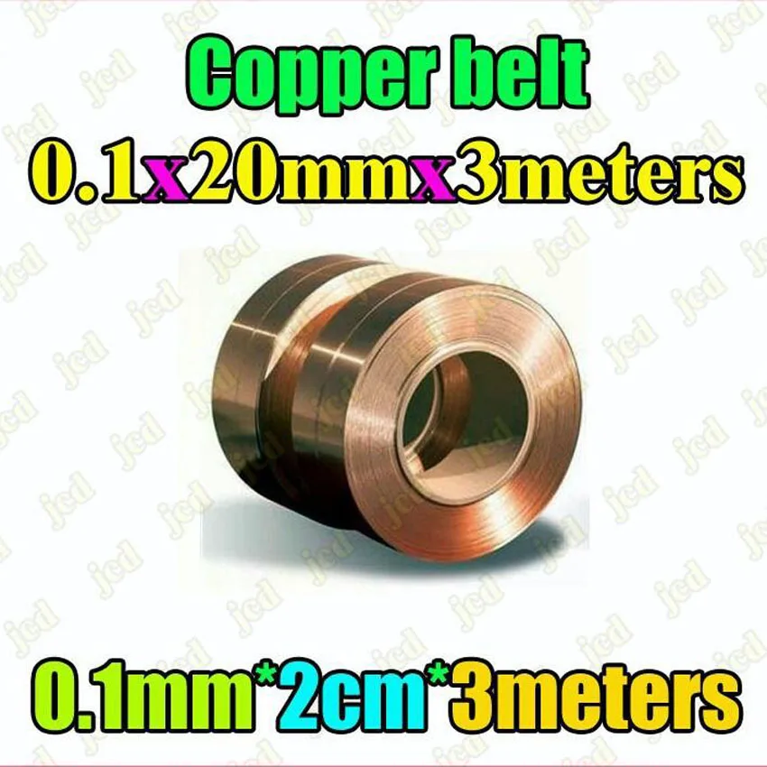 

Copper strip 0.1mm thickness copper foil 20mm wide Copper belt 3meters length Copper Tape 0.1mm*2cm*3 meters