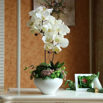 

4 Colors Artificial flowers fake Phalaenopsis Silk Flower Fashion Butterfly Orchid Bouquet Party Decor Wedding Home Decoration