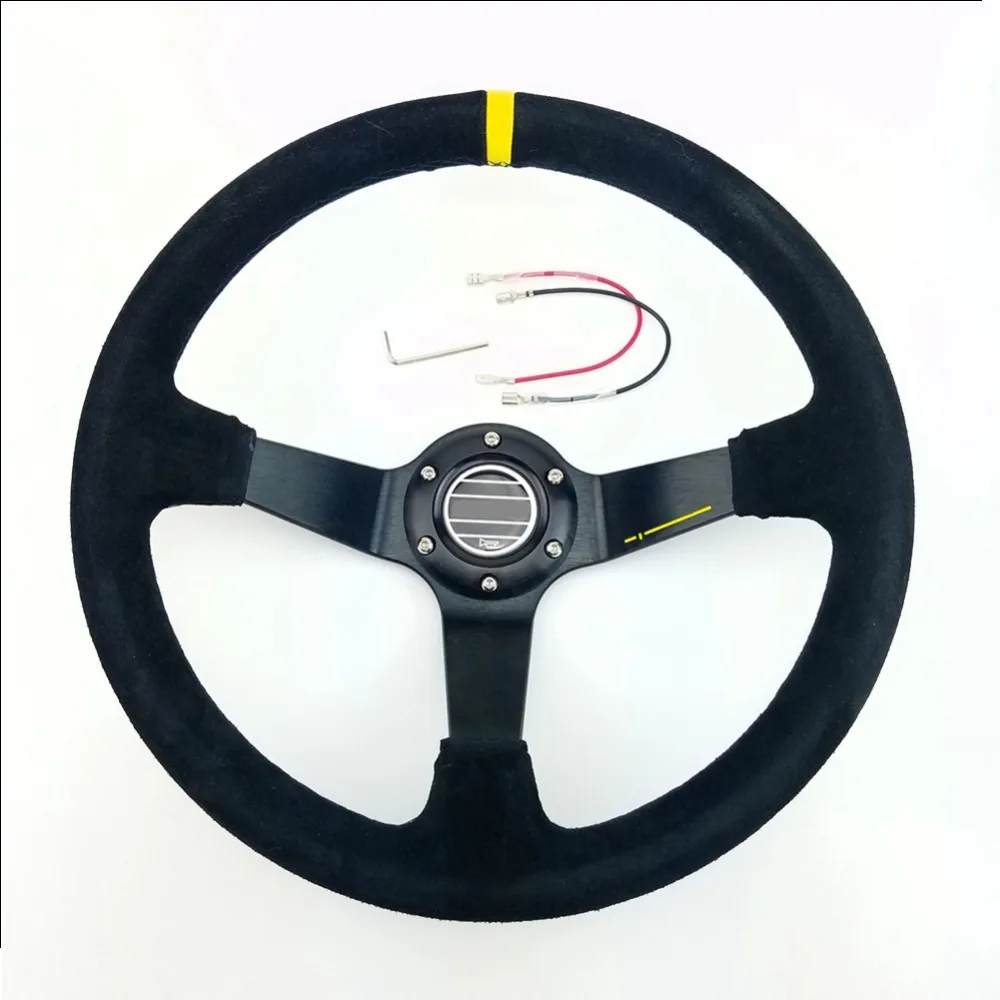 Универсальная алюминиевая рама для руля 14 дюймов 350 мм 6 отверстий|leather racing steering