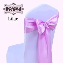 Набор из 25 атласная лента на стул бант свадебное украшение для стульев банкет