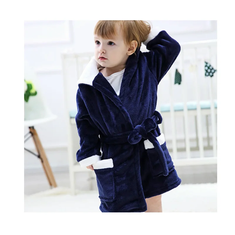 2 Styles Children s Day Gifts Animal Home Wear For Kids Flannel Cartoon Robes Warm Baby
