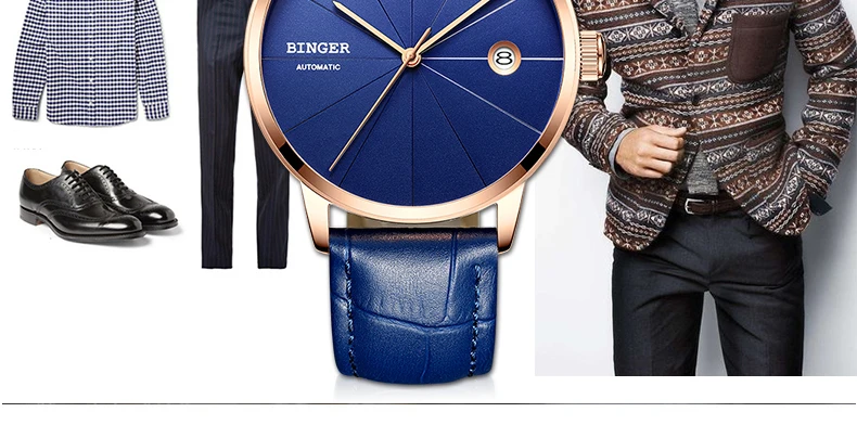 Брендовые Часы Seiko с автоматическим перемещением, мужские механические часы t BINGER, полностью черные часы с сетчатым ремешком из нержавеющей стали, мужские часы