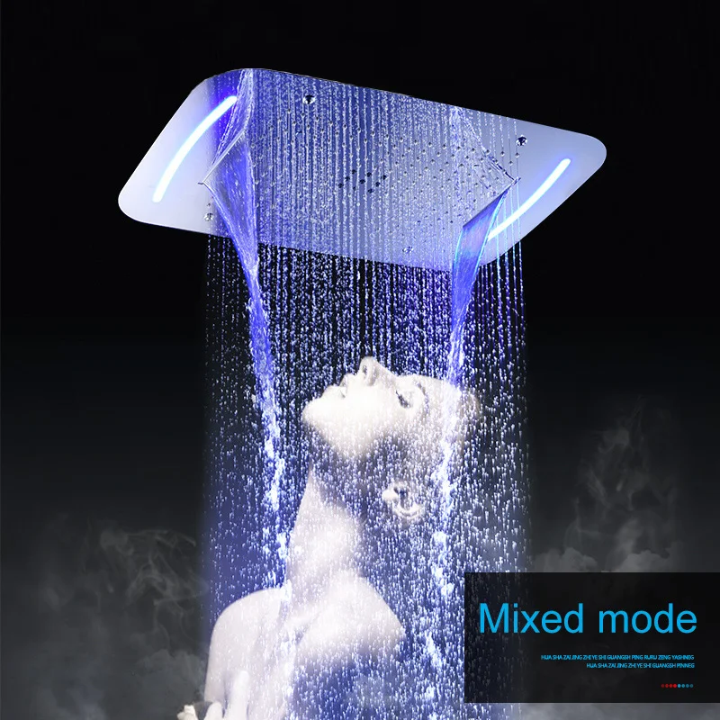 

china suppliers wholesale Bathroom 420x710 mm 4 function LED electronic shower head rain,mist spray,waterfall,water curtain