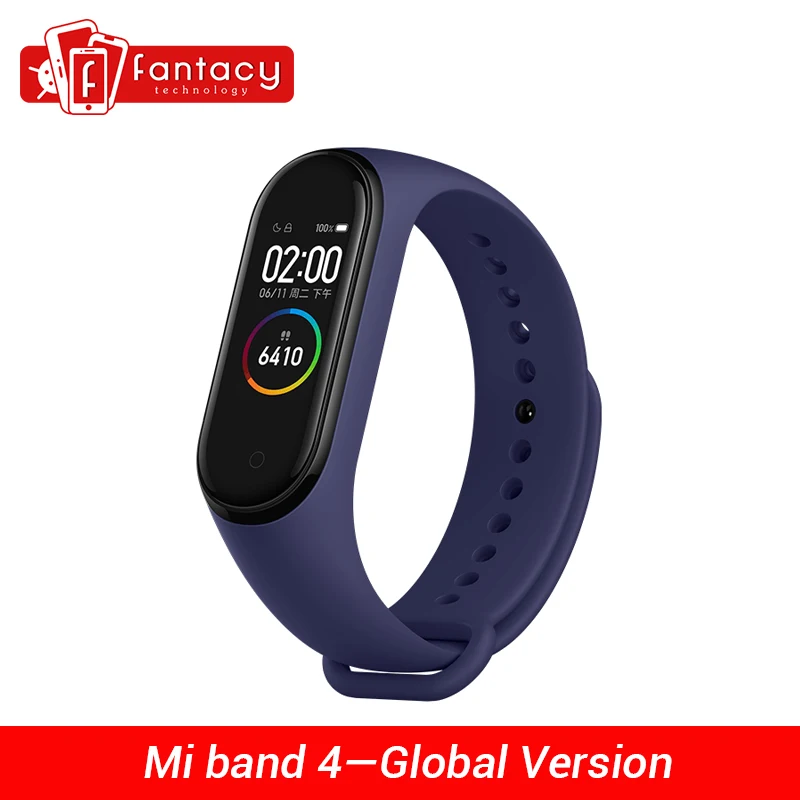 Глобальная версия Xiaomi mi Band 4 Smart mi band 4 водонепроницаемый пульсометр фитнес 135 мАч Bluetooth 5,0 50 м 0,9" AMOLED экран