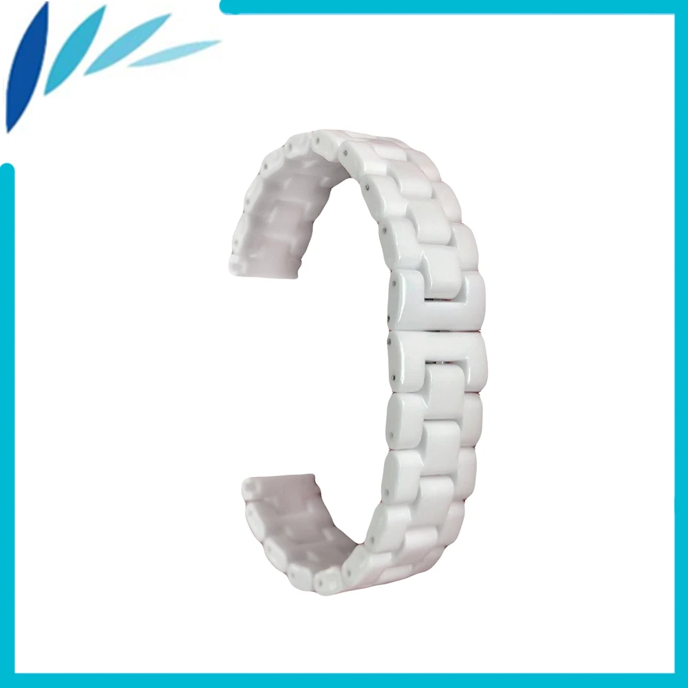 Ceramic Watch Band 14mm 16mm 18mm for CK Calvin Klein Stainless Steel Hidden Buckle Loop Strap Wrist Belt Bracelet Men Women