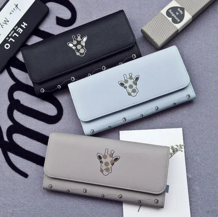 Goede Vrouwen Portefeuilles PU Portemonnee Vrouwelijke Purse Lange Portemonnees Houders Portemonnee Hasp Mode Vrouwen Portefeuilles En Portemonnees