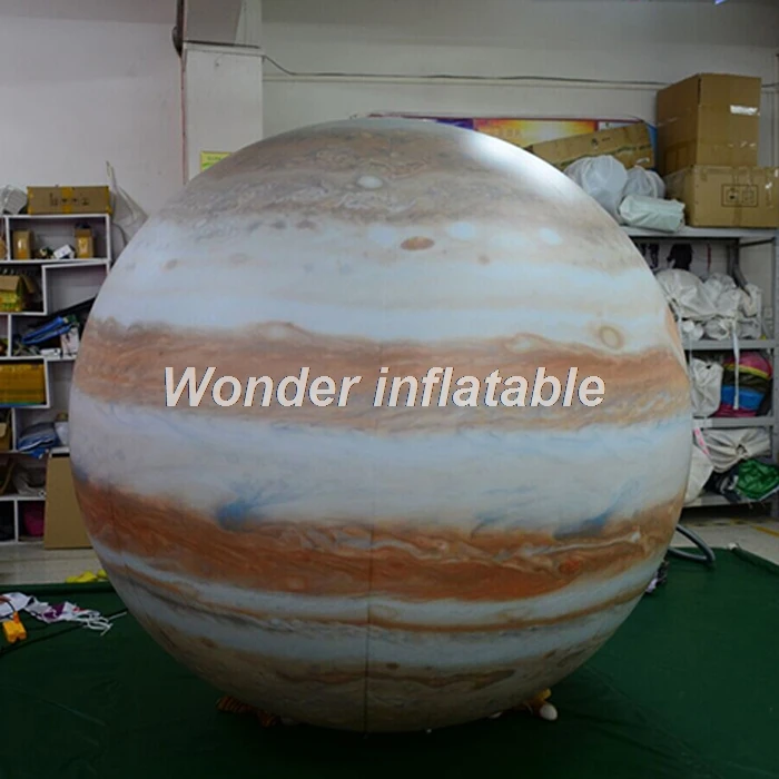 

Customized 2mD LED hanging inflatable Jupiter balloon solar system planet for event decoration
