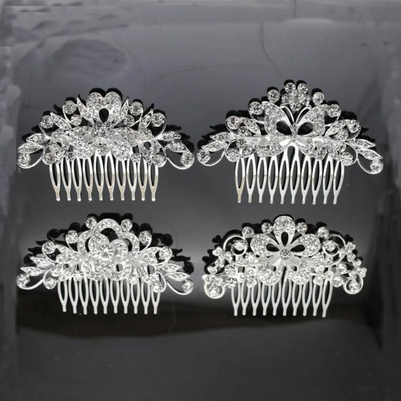 

Wedding Dress Accessories Bridal Accessories Wedding Bridal Accessories Alloy Rhinestone Hair Combs Bridal Tiara