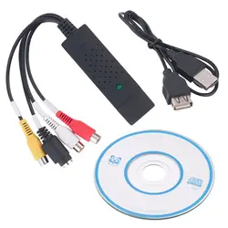 Высокая Guality адаптер VHS USB 2,0 карты видеозахвата конвертер PC адаптер ТВ аудио DVD DVR VHS Поддержка NTSC PAL видео