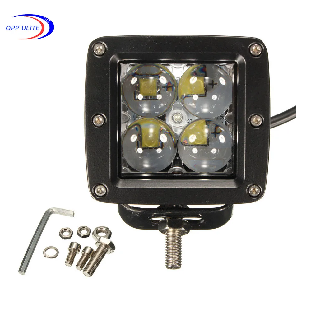 OPP ULITE 3 inch cube wrangler CJ TJ JK 20w led work light with flush mounting bracket | Автомобили и мотоциклы