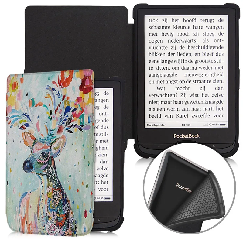 

BOZHUORUI Cover Case fits Pocketbook 616/627/632 e-Books Touch Lux4/Basic Lux2/Touch HD3 with Auto Sleep/Wake TPU Soft Shell