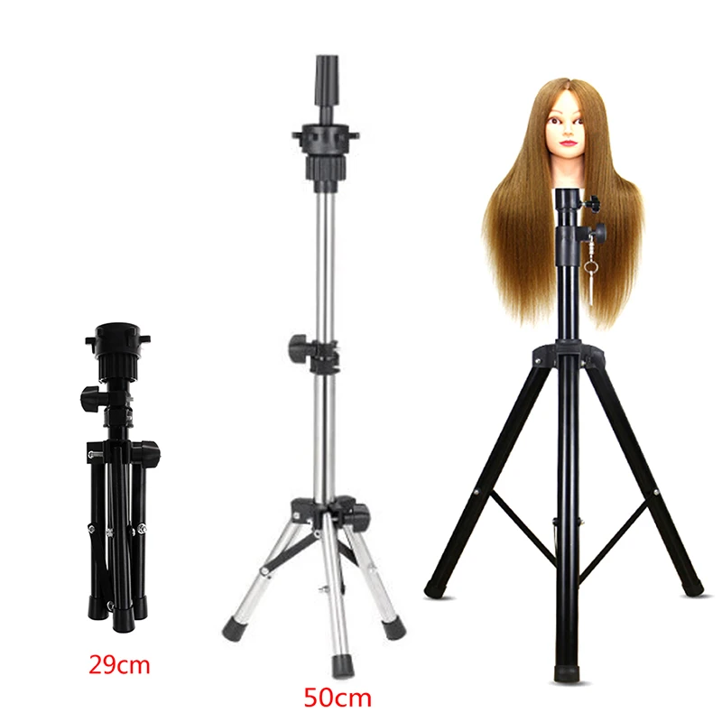 Adjustable Wig Stands Tripod Stand Hair Mannequin Training Head Holder