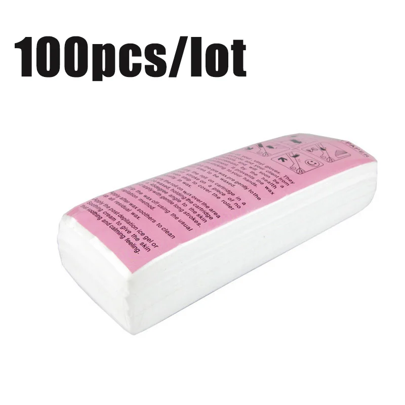 Kaizm 100Pcs Hair Removal Wax Strip Paper Waxing Paper Wax Strips For