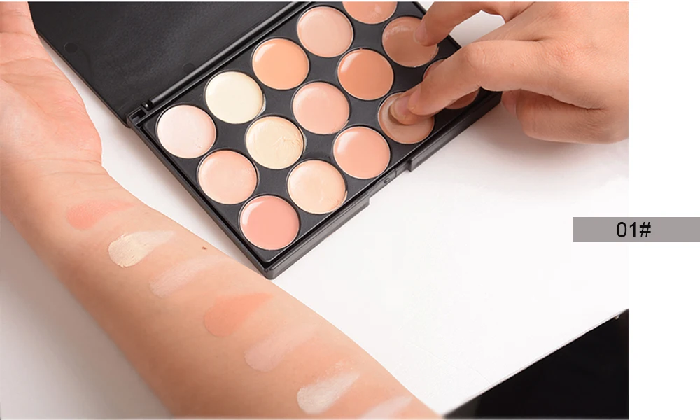 15 Color Contour Palette Make Up Base Set Professional Concealer Palette Makeup Brush Face Cream Concealer Cosmetic (8)