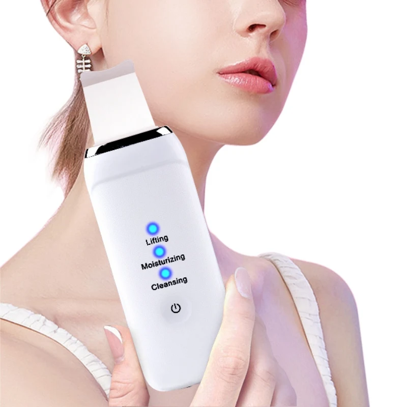 

Scrubber Lift Machine Ultrasonic Skin Scrubber Deep Face Cleaning Machine Peeling Shovel Facial Pore Cleaner Face Skin Tool