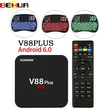V88 Plus Smart Android 6.0 smart TV Box RK3229 Quad Core UHD 4K TV Box HDMI 2GB 8GB WiFi HD Media Player Set top Box PX X96 V88