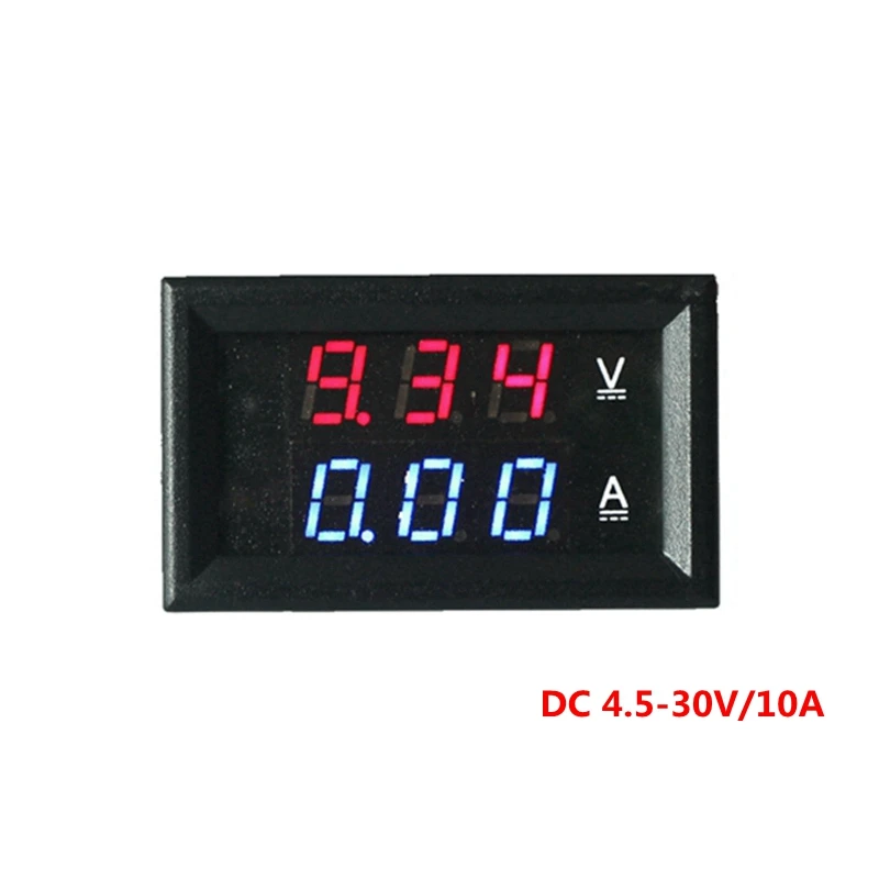 DC 4.5 30V/10A Volt Amp Meter 2in1 Three wires Voltage Current Monitor