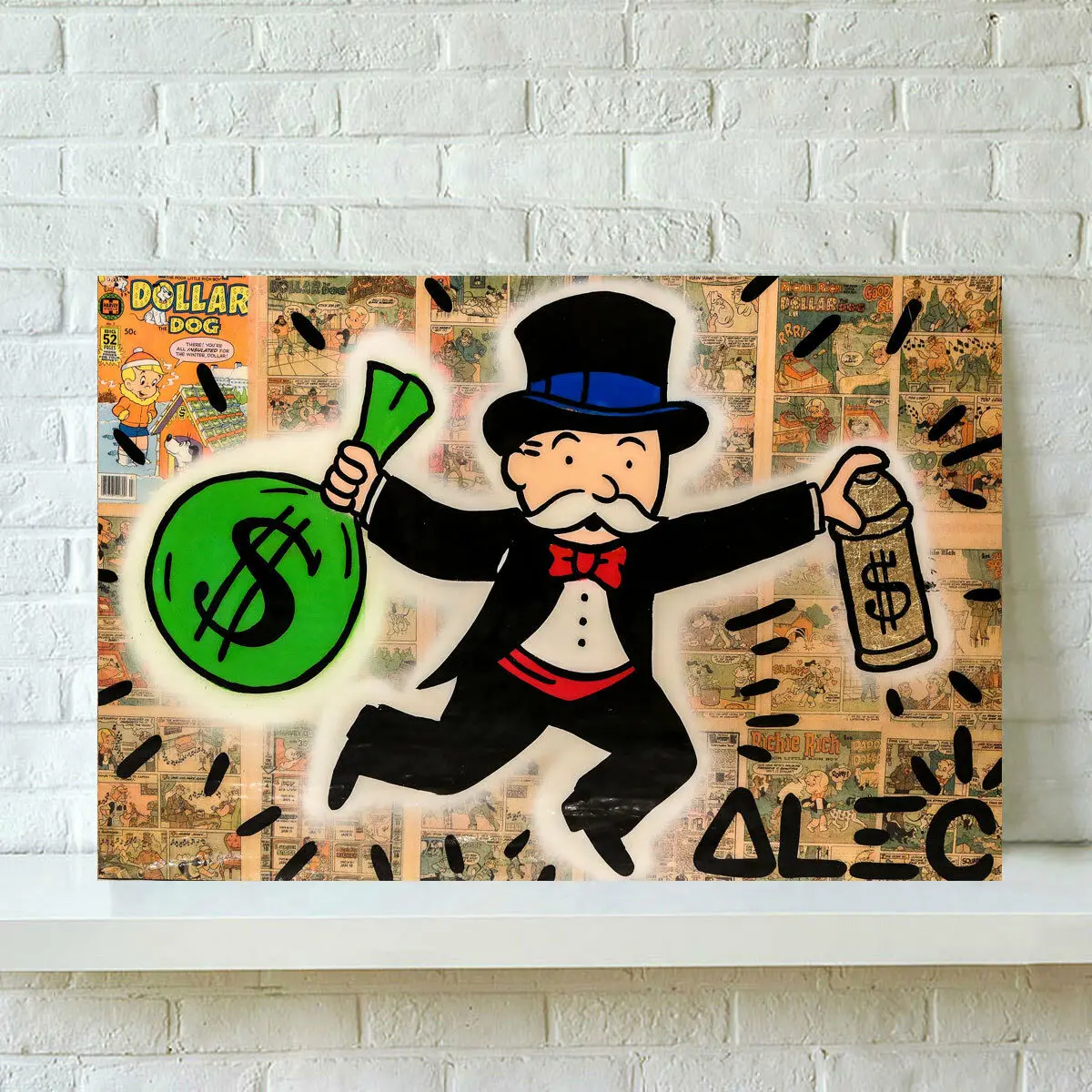 

Alec Monopolys Money Abstract Wall Art Oil Painting Poster Canvas Painting Print Pictures for Living Room Home Decor 1