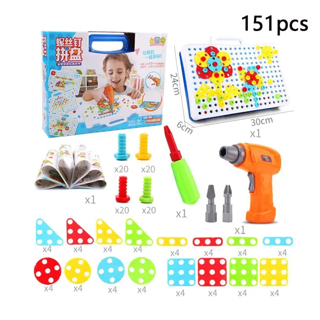 US $27.00 BuzzDrill Puzzle - Educational Toy assembly disassembly screw nut nut puzzle force toolbox drill to