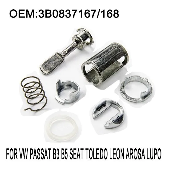 

OE 3B0837167/168 VW PASSAT B3 B5 SEAT TOLEDO LEON AROSA LUPO DOOR LOCK CYLINDER REPAIR KIT FRONT LEFT or RIGHT OSF- NSF 7PCS/SET