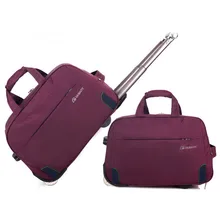 Дорожная сумка с колесиками ручной Багаж сумки на колесиках водонепроницаемый чемодан из материала Оксфорд колеса для переноски багажа унисекс маленький размер