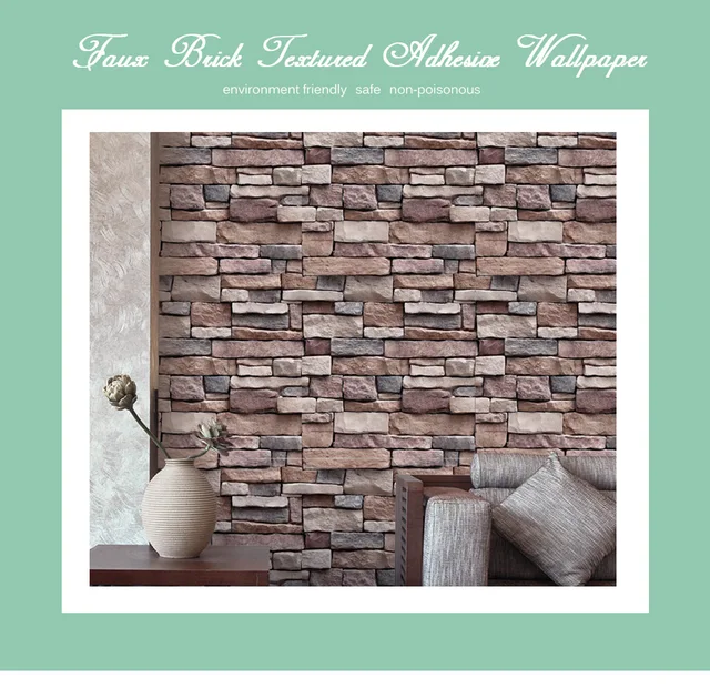 new wall stickers faux brick wallpaper textured adhesive for living
