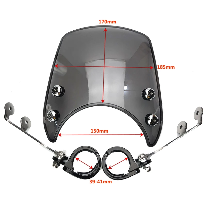 Мотоцикл 39 мм-41 мм лобовое стекло черный/дым/прозрачный для Harley Sportster XL 883 1200 2004