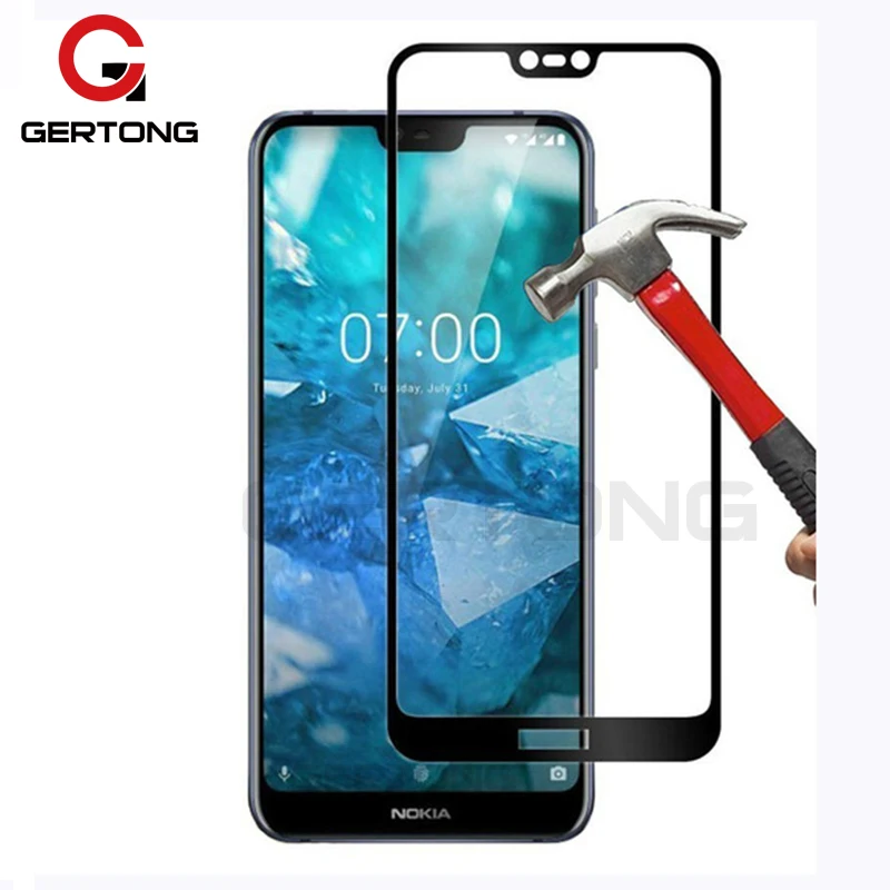 Закаленное стекло 9H с полным покрытием для Nokia X6 X5 2 3 5 6 2018 7 1 Plus Защитная пленка