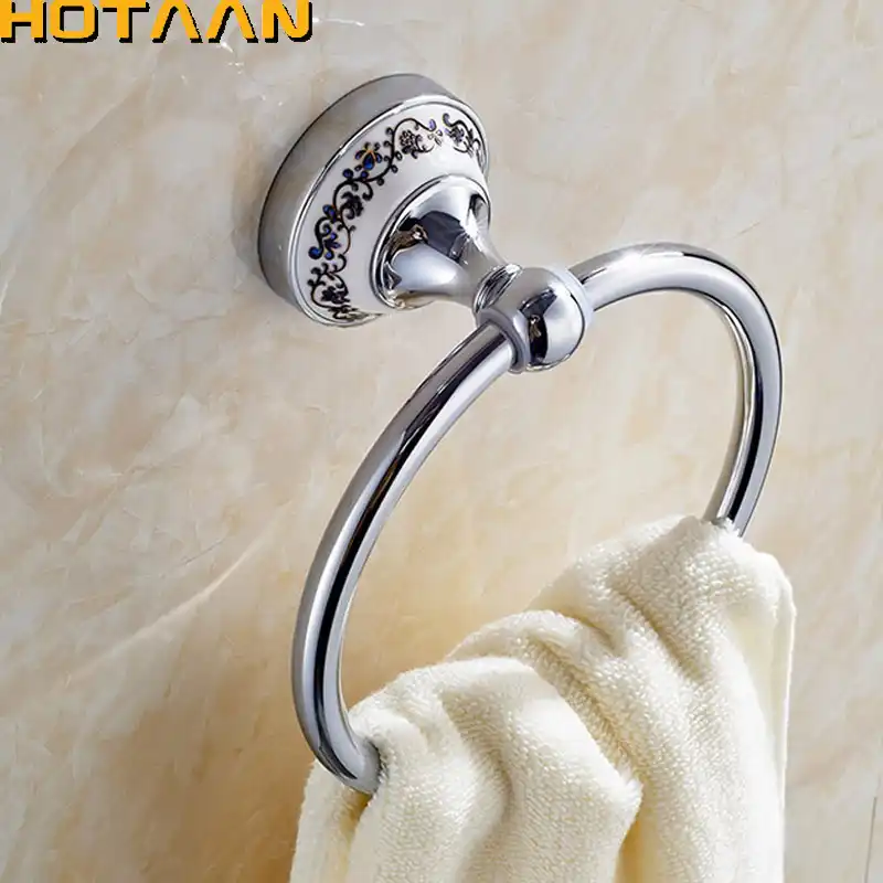 Кольцо из нержавеющей стали настенное кольцо для полотенец из хрома, держатель для полотенец, держатель для полотенец, аксессуары для ванной комнаты, пригодится для YT-11891 в ванной - изображение