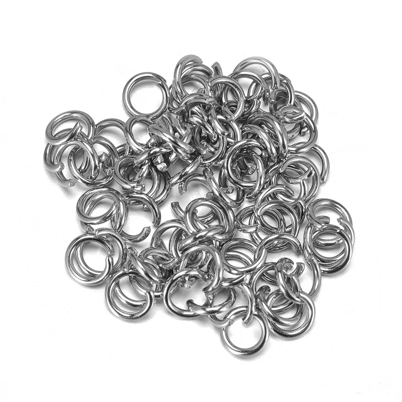500 шт серебряного цвета из нержавеющей стали закрытые, но нераспаянные кольца 6 мм(1/"