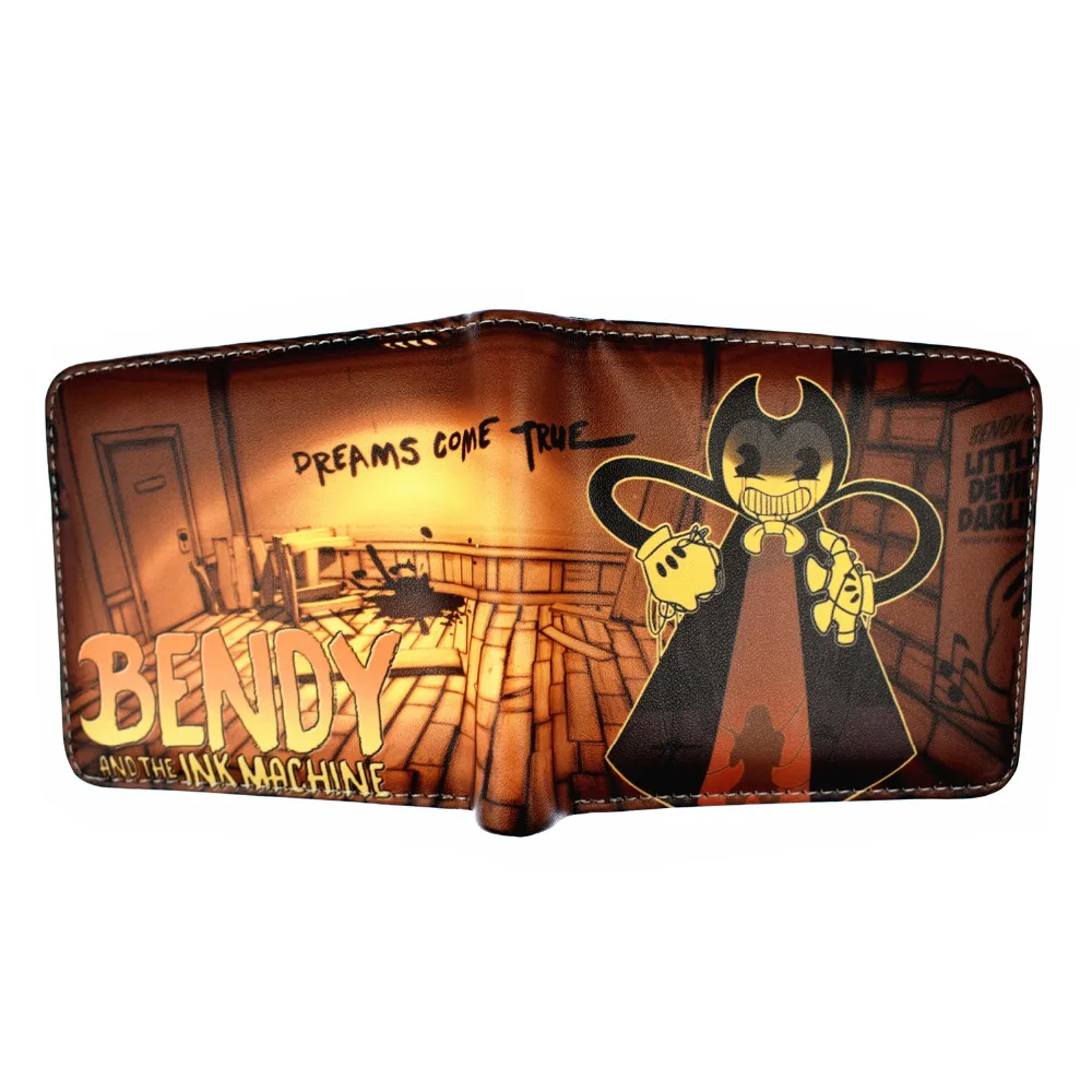Бесплатная доставка короткий игровой кошелек Bendy And The Ink Machine с держатель для карт