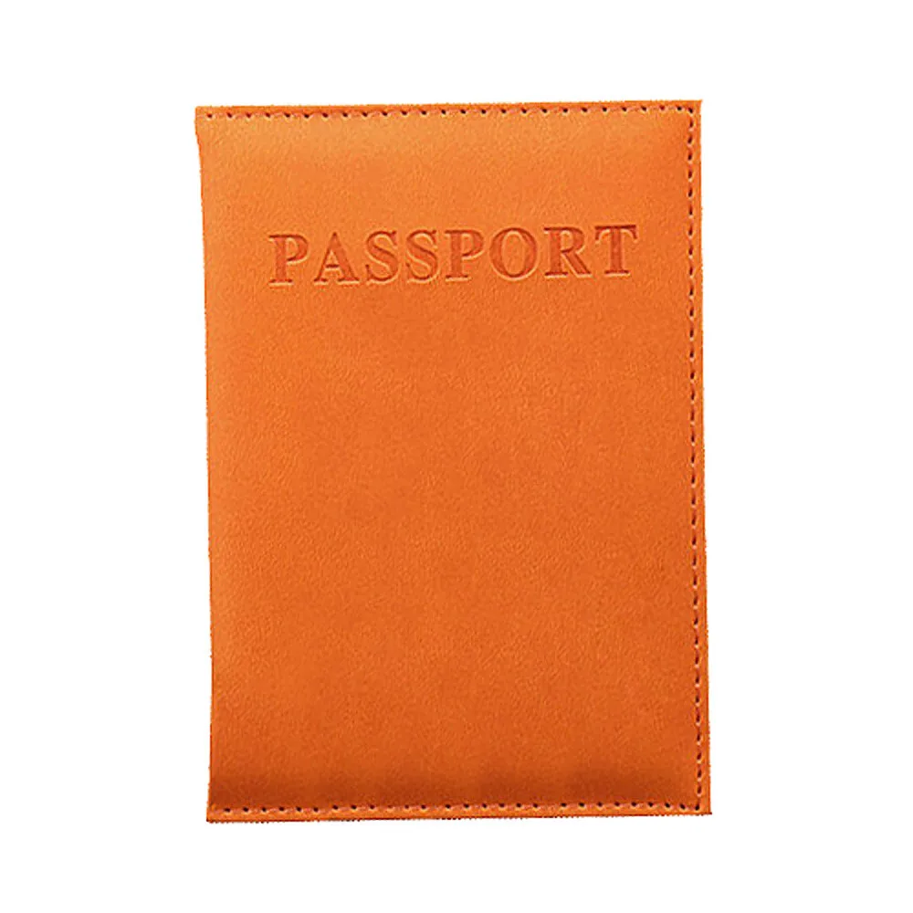 Специальный красивый Дорожный Чехол для паспорта, чехол для ID карты, защитный органайзер, Супер качественный держатель для карт, новинка, cartera mujer X - Цвет: Оранжевый