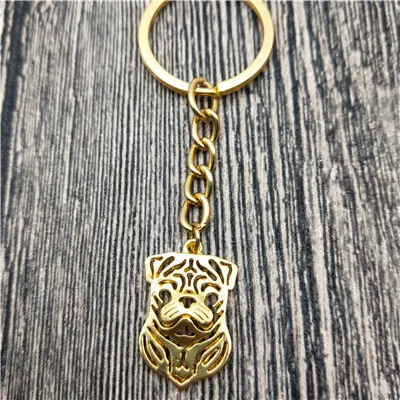 New Pug Key Chains Fashion Pug Jewellery Trendy Pug Car Keychain Bag Keyring For Women Men - Цвет: C3