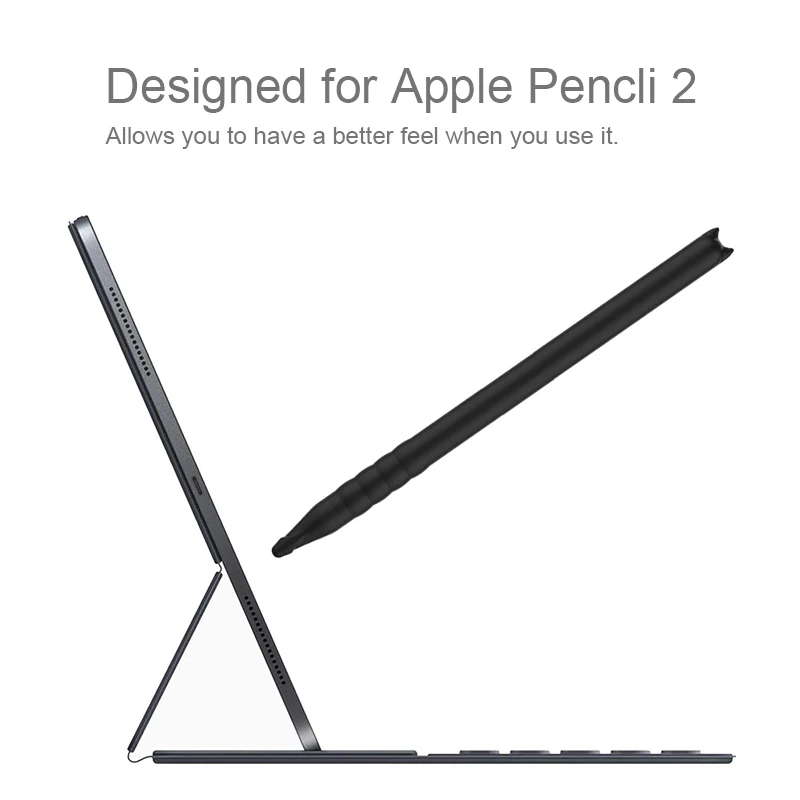 Цветной мягкий силиконовый совместимый для Apple Pencil 2 Чехол совместимый для iPad планшет стилус защитный чехол