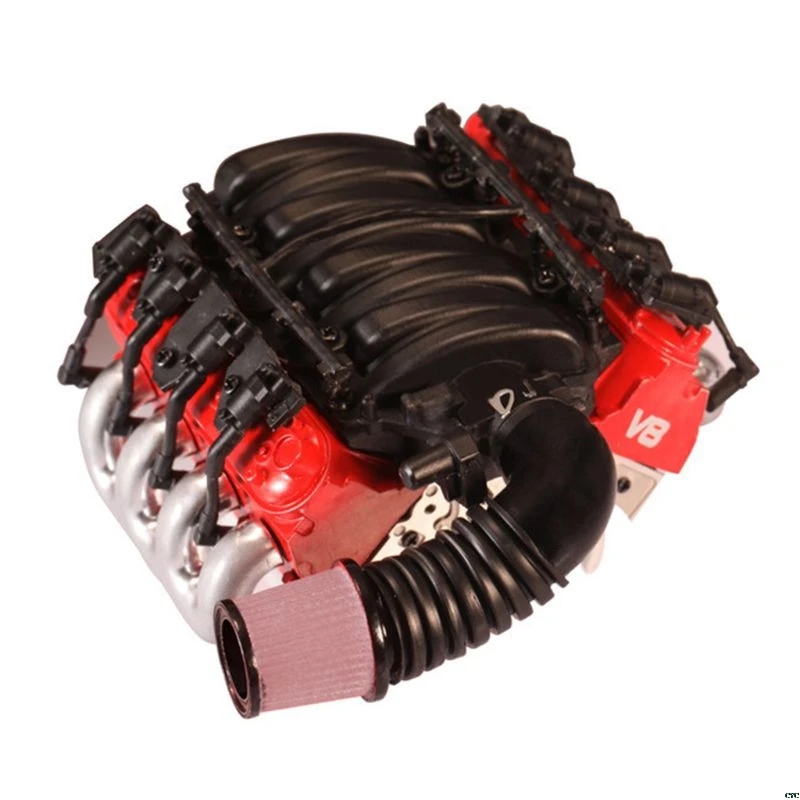 DJC-0641 6.2L Simulation Cover Engine Radiator Motor Fan for 1/10 RC Car Parts 